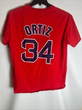 Ortiz #34 Red Baseball Tee Majestic men’s size large